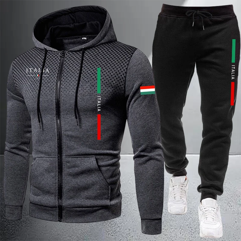 Outdoor Sport Winter Jacket - Conjunto de Moletom Masculino Casual com