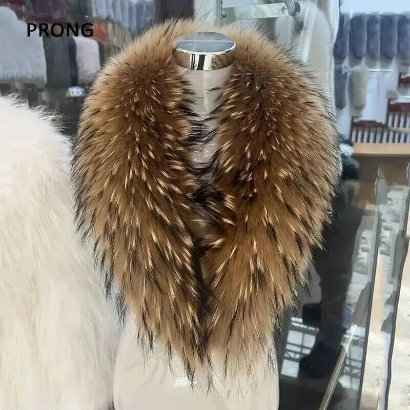 Gola de pele de guaxinim natur - Outdoor Sport Winter Jacket avaliação e preço