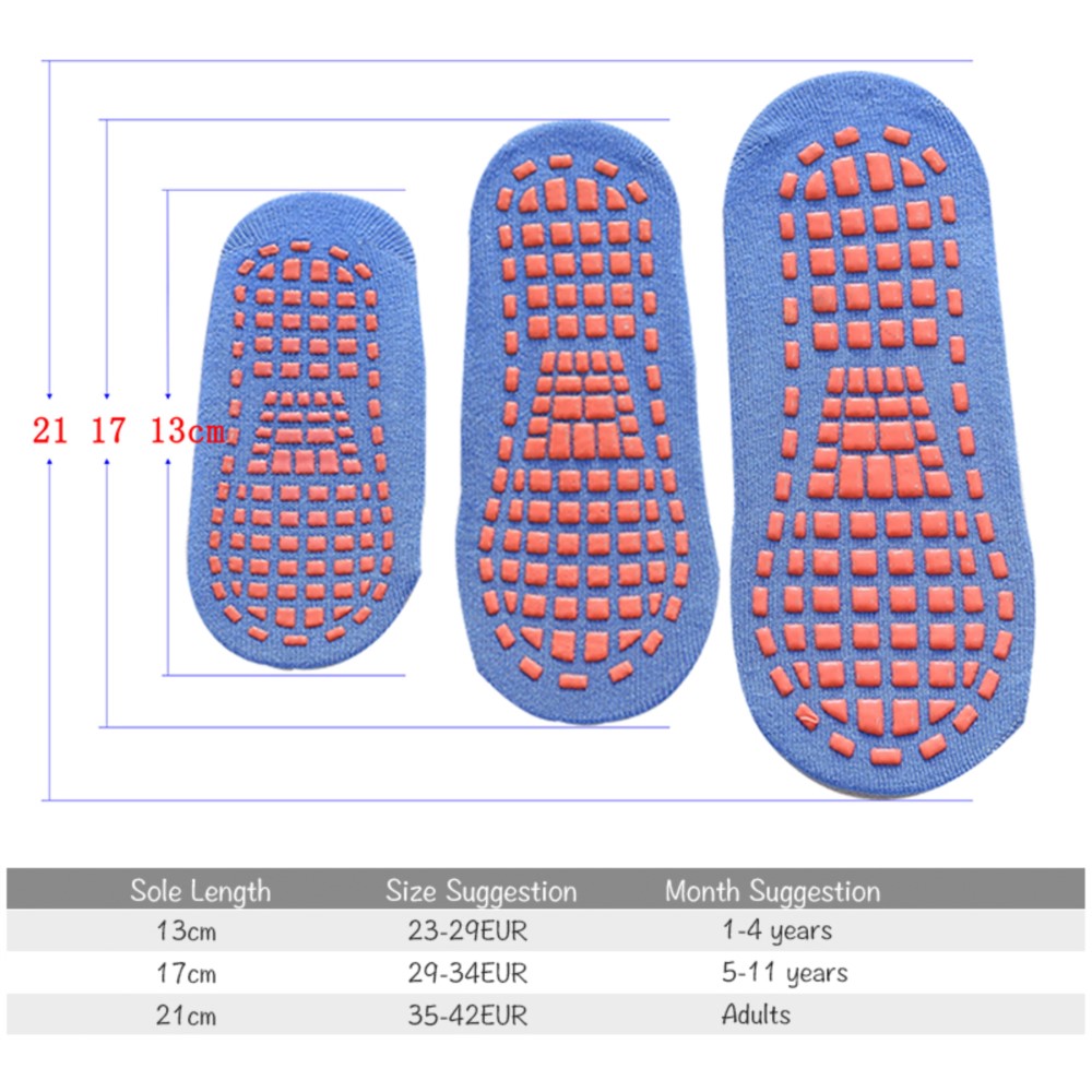 Meias antiderrapantes para cri - Trampoline Park Sock avaliação e preço
