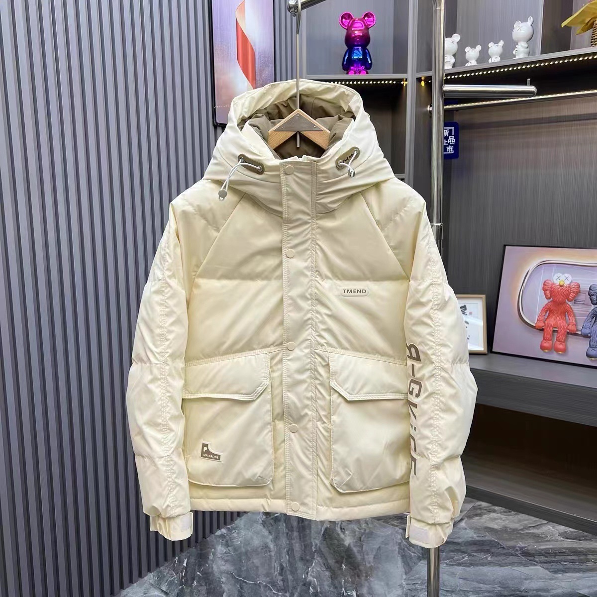 Casaco com capuz de pato branc - Outdoor Sport Winter Jacket avaliação e preço